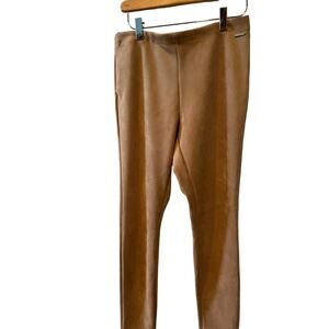 Basler Faux Suede Pants Camel Tan S